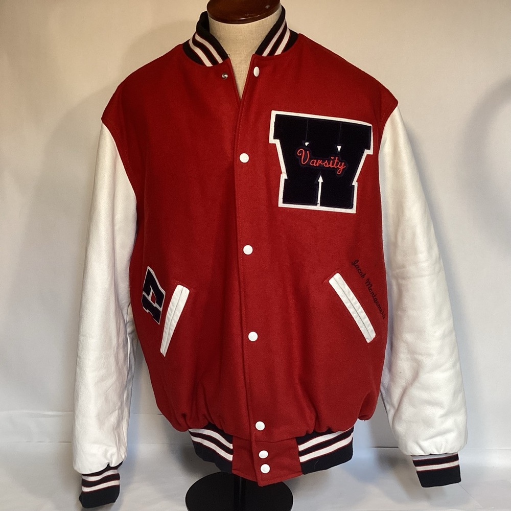 Holloway Varsity Letterman Jacket Wool and Leather Men’s Size XL Tall